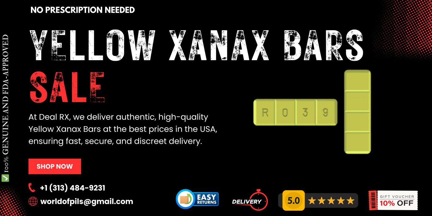 Buy Yellow Xanax Bars Online – Strong Relief for Anxiety, Panic & Stress 3 Yellow Xanax Bars